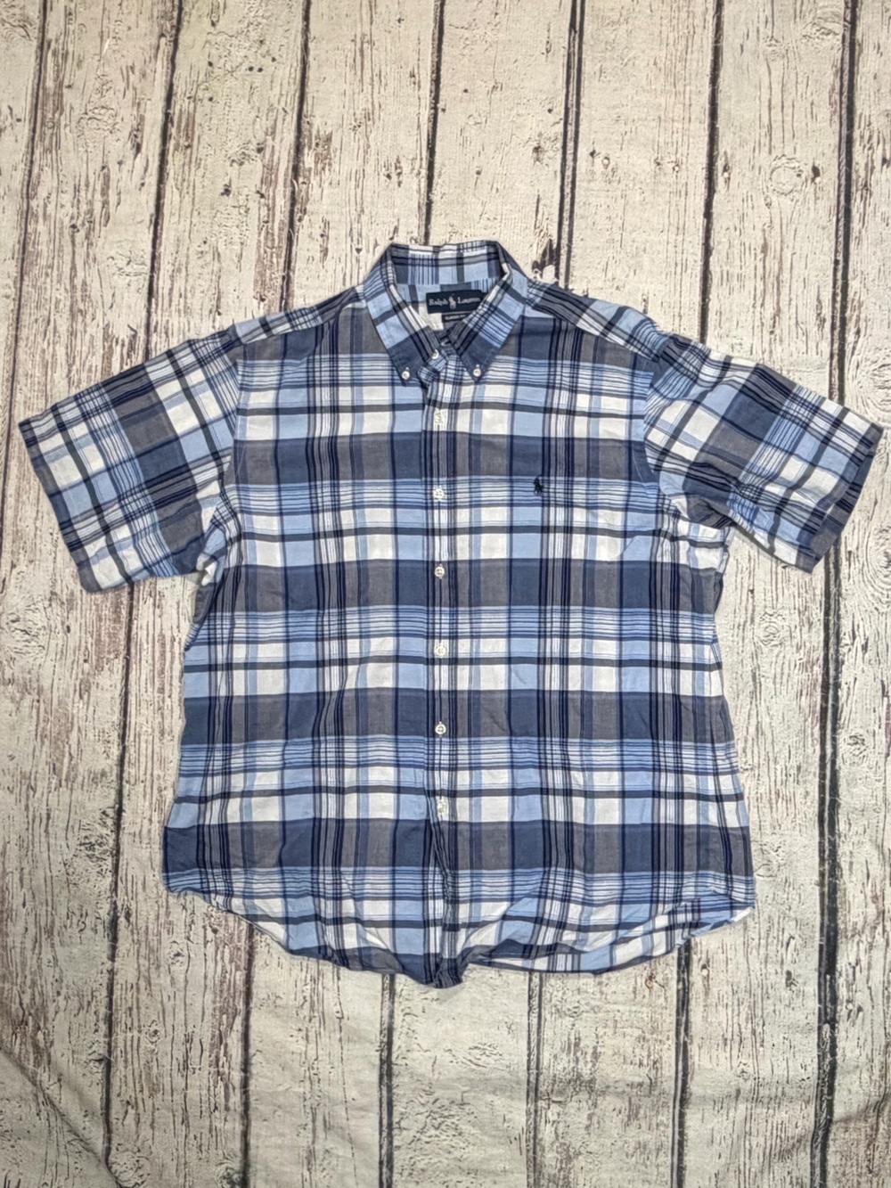 Polo Ralph Lauren Classic Plaid Short Sleeve Preppy Button Down Men's